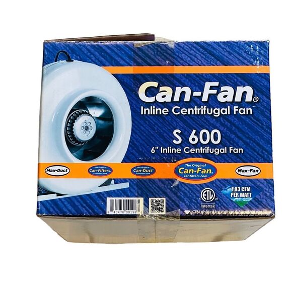 NIB Can Fan S600 6" Inline Fan 270 CFM - Picture 5 of 17